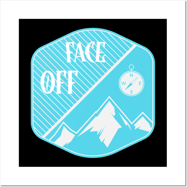 Face Off, Skiing, Snowboarding shirt, Mountain Hoodie, Boarding Hoodie, Mountain Face Wall Art by Style Conscious